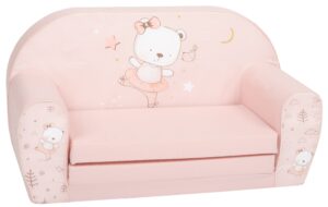 Delsit - Fold-out foam kids' sofa ballerina bear