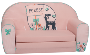 Delsit - Fold-out foam kids' sofa forest