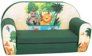 Delsit - Fold-out foam kids' sofa zoo