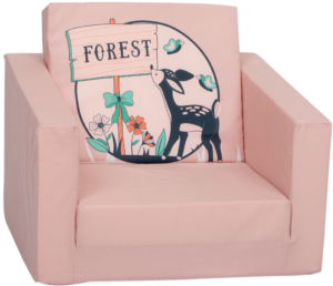 Delsit - Fold-out foam kids' armchair forest