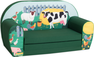 Delsit - Fold-out kids' sofa – a soft children's sofa for the nursery, farm