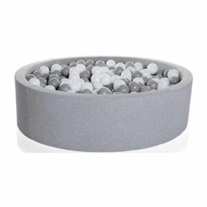 Delsit - Jersey ball pit with balls for children grey