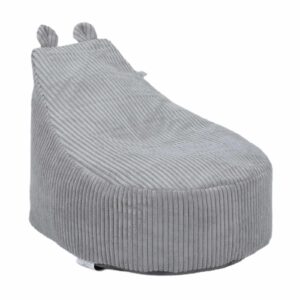 Delsit - Soft corduroy bean bag grey flow