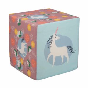 Delsit - Cube bean bag for children unicorn