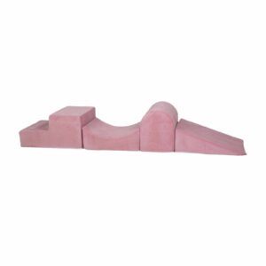 Delsit - Soft play set – plush obstacle course for children pink