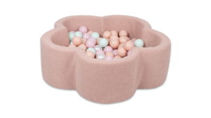 Delsit - Premium plush ball pit with balls for children little flower pastel