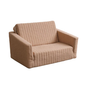 Rozkładana sofa dziecięca Snuggle z kołderką 2w1 – muślin beż organiczny